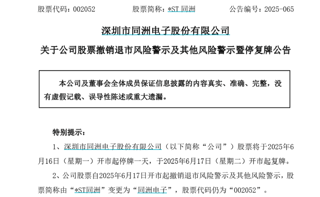 知名A股，“摘星脱帽”！